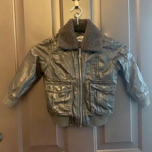 ❌ SOLD ❌ Boys 2/3 Faux Leather Bomber Jacket